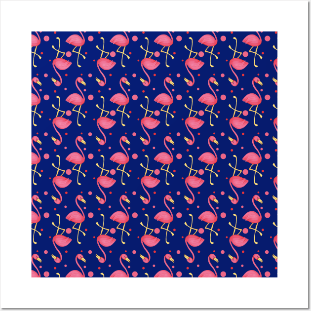 Flamingo pattern Wall Art by Guarda Chuva